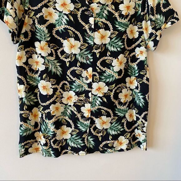 RARE-DENIM Supply Ralph Lauren-Hawaiian/Leopard collar Detail Button Down - Picture 9 of 12